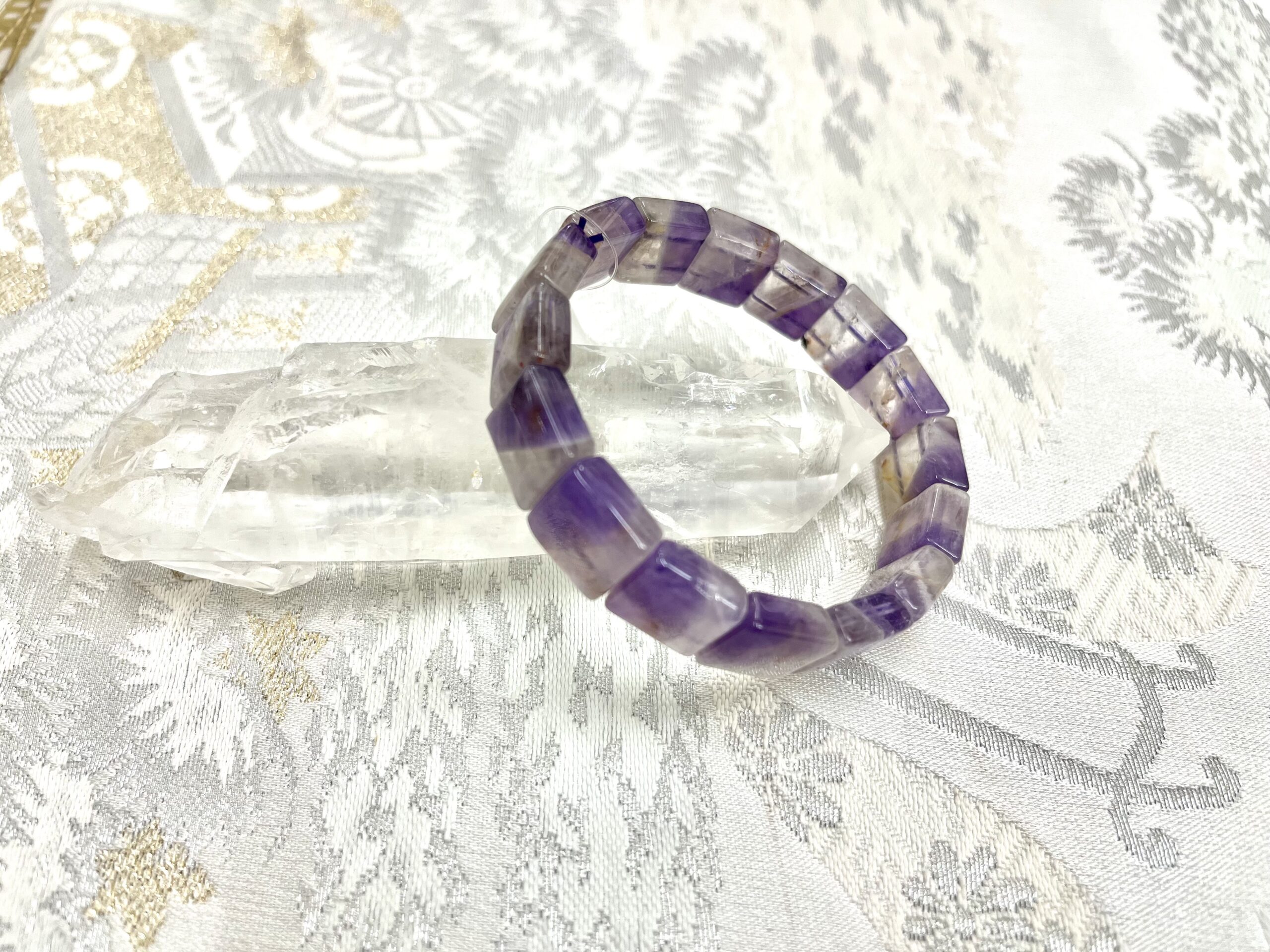 summer SALE特価 高品質 大玉 アメジスト タンブルブレスレット  